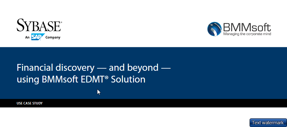 EDMT Financial Discovery Case Study preview
