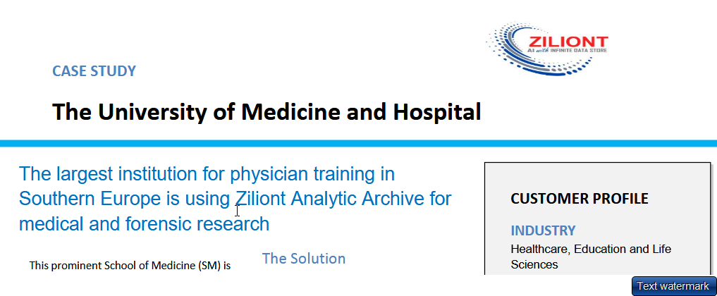 ZILIONT Hospital case study preview